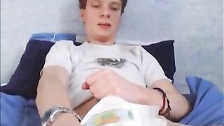 Cute boy wank