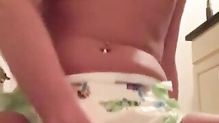 ABDL Boy Masterbating in a Soaking Wet Diaper