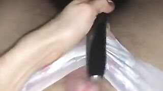 Boy Cums in Goodnites Diaper