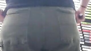 Boy wearing Diaper outside