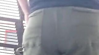 Boy wearing Diaper outside