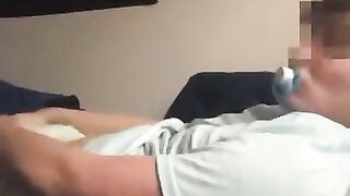 College boy loves his wet diapers