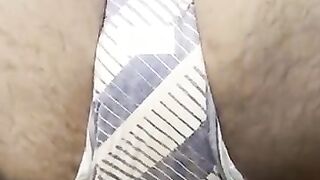 Boy poops diaper sitting down