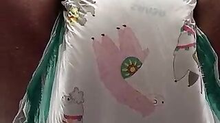 Boy makes big mess in diaper
