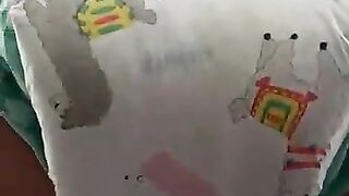 Boy makes big mess in diaper