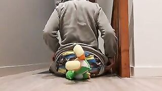 Abdl poop in diaper and humping plush