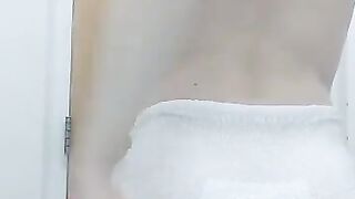 Baby boy shows off wet diaper