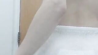 Baby boy shows off wet diaper