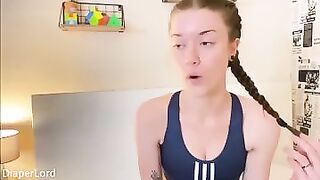 Stepbrother Piss in her Diaper
