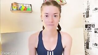 Stepbrother Piss in her Diaper