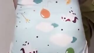 Diaper filling baby