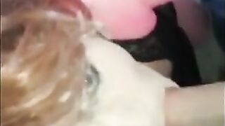 Crossdresser Sucks a Fat White Cock
