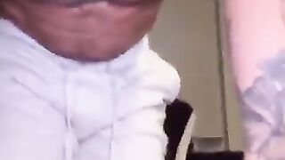 Fit Latino Alpha shows off muscles, cock, and ass