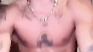 Fit Latino Alpha shows off muscles, cock, and ass
