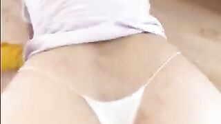 Pt.2 Latino fat ass fucked in thong.