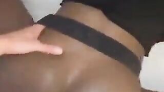 Latino nuts in fat black ass