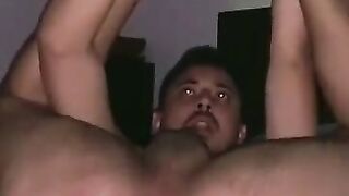 horny latino faggot pleasures his ass with a dildo 245