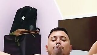 horny latino faggot spreads legs,shows off his ass hole