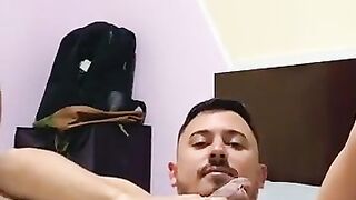 horny latino faggot spreads legs,shows off his ass hole