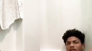 Latino Teen Plays With Ass