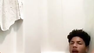 Latino Teen Plays With Ass