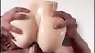 Huge cocked latino fucking a rubber ass