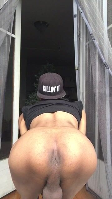 a young Latino boy shows her beautiful ass on camera