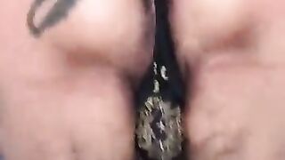 Big ass Latino in a thong