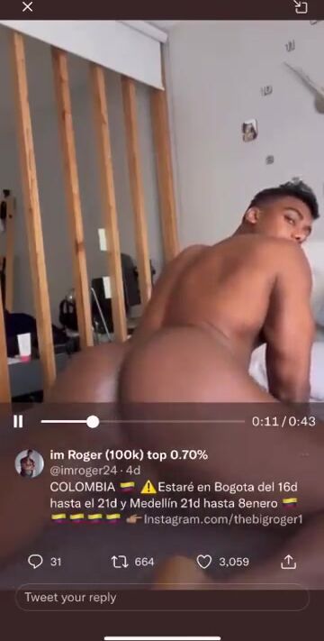 Sexy Latino hunk spanks his hot ass