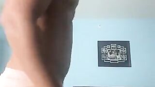 Latino fag shows off ass in underwear