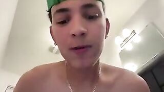 Young Latino Fucking his Ass with Dildo till Cum