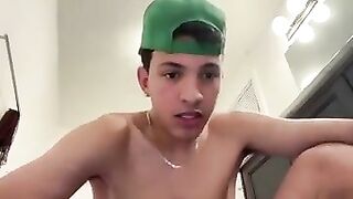 Young Latino Fucking his Ass with Dildo till Cum