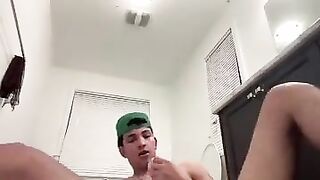 Young Latino Fucking his Ass with Dildo till Cum