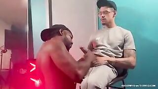 sexy fit black fag fucked up the ass by hung latino