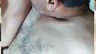 hairy latino daddy fucks younger chub fag up the ass