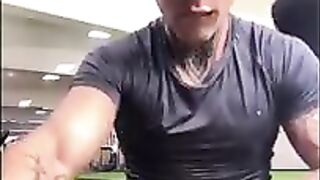 Flashing ass and dick at the gym