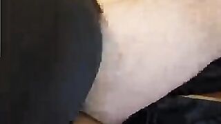 Hairy fat ass pounded with strapon