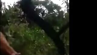 Big-Cock Latino Public Forest Masturbation Solo