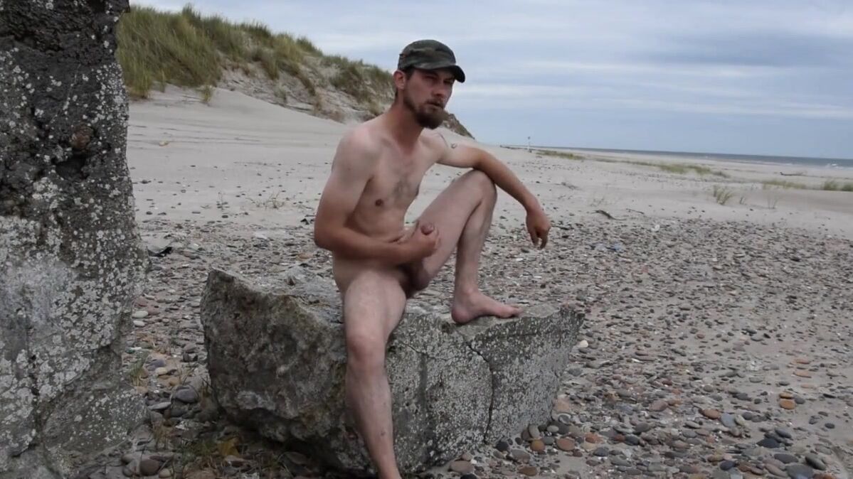 Beach Handjob Leads to Cum Explosion