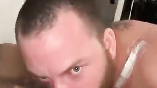 Latino cums in white bottom