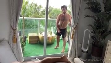 Hairy latino bangs white guy
