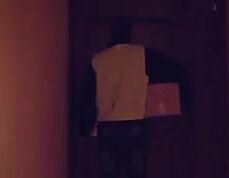 Latino takes a very special delivery from black guy
