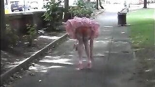 Sissy Crossdresser's Public Walk of Shame