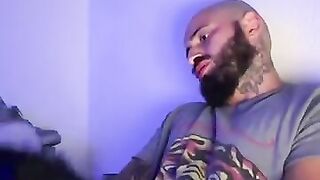 Sexy verbal Latino edging himself with his toy