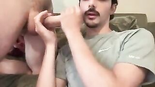 Young Guy Gets His Cock Sucked And Rimmed