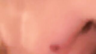 Sexy Latino cums in his man then licks it out
