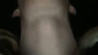 Rimming an ass at night