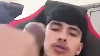 Bushy Str8 Latino cums
