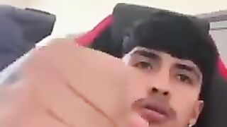 Bushy Str8 Latino cums