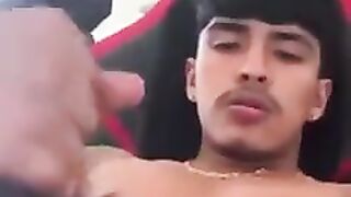 Bushy Str8 Latino cums
